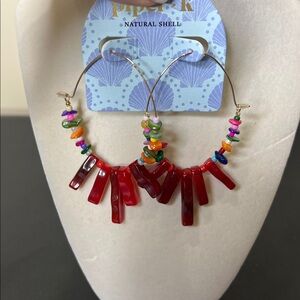 Piper K | Reef Natural Shell Hoop Earrings